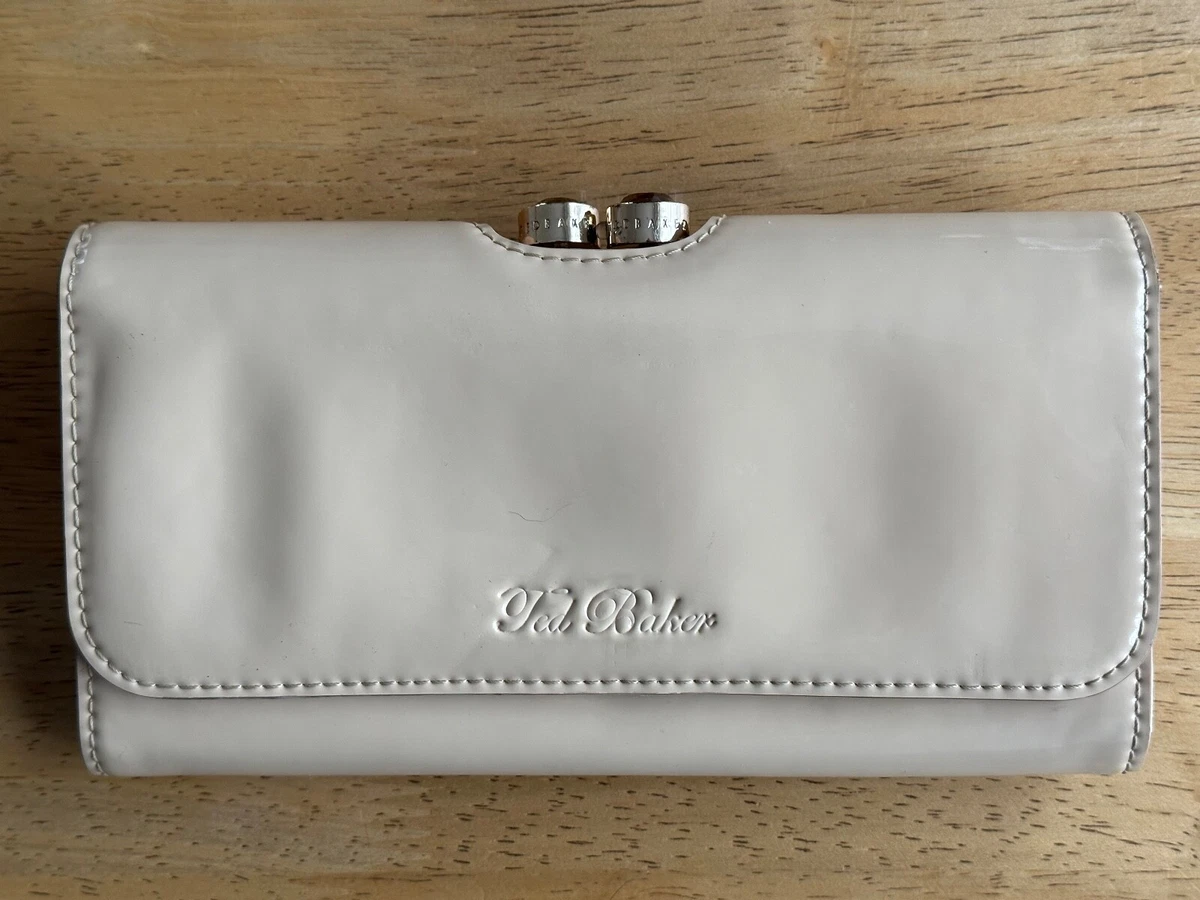 Ted Baker Sylvie Leather Kiss Lock Folding Large Wallet Clutch