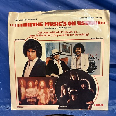 The Music's On Us, Volume 1  7'' VINYL EP SCORPIONS, FANDANGO, AZTEC TWO STEP +++