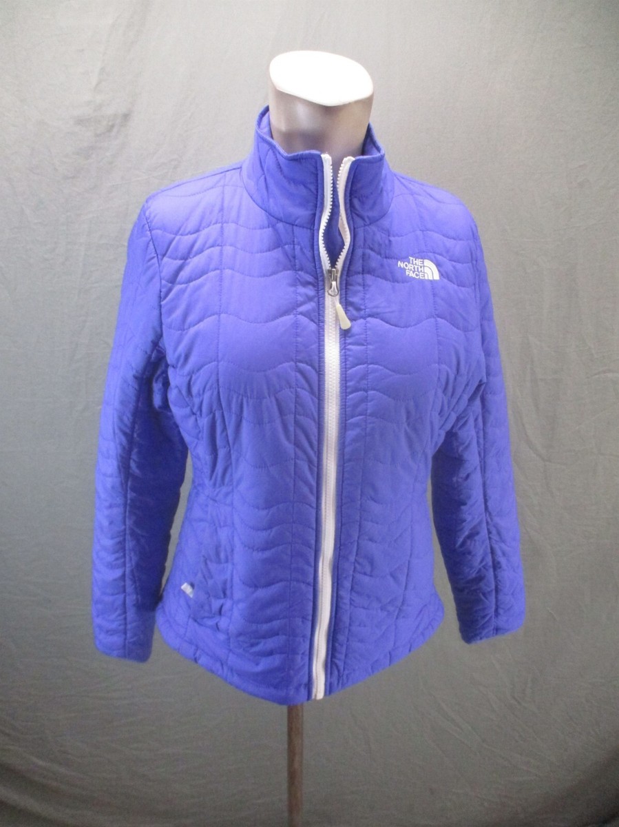 The North Face Size M Women Blue Full Zip Stand Collar Slim