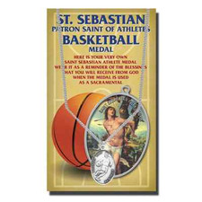 St. Sebastian Basketball Medal Necklace