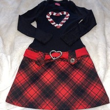 Pinky Black and Red Turtleneck Dress