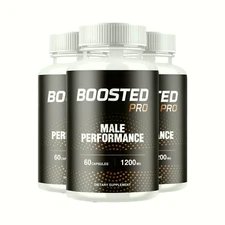 3-Pack Boosted Pro Capsules for Male Performance and Energy - 180 Capsules