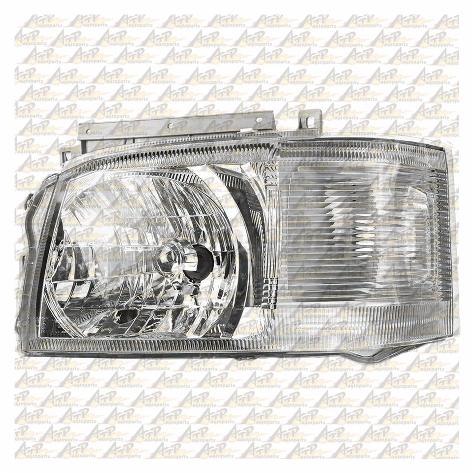Pair Head Light Lamp For Toyota Hiace/Commuter TRH KDH Van Bus 2005~2010 Chrome - image 3 of 4