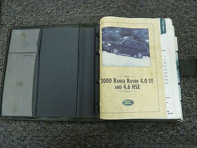 2000 Land Rover Range Rover SUV Owner Manual User Guide Book 4.0 SE 4.6 HSE V8