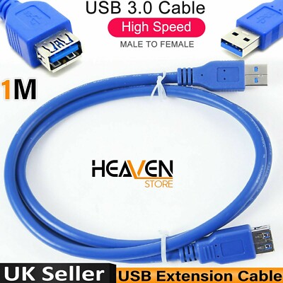 1 m USB 3.0 High Speed Verlängerungskabel Kabel A Stecker auf Buchse Verlängerung Extender