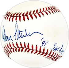 Adam Peterson Autographed Official NL Baseball San Diego Padres "91" SKU #226056