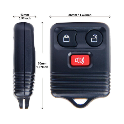2X Replacement for Ford 99-13 E 150 250 350 450 550 Econoline Remote Car Key Fob - Picture 2 of 13