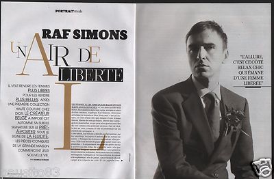 Clipping 2012 Raf Simons Presseschnitt (5 Seiten)