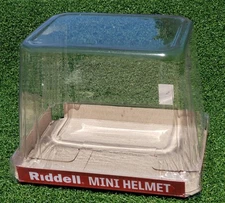 RIDDELL RETAIL DISPLAY BOX FOR FOOTBALL MINI HELMET, WITH BASES, RED LABEL