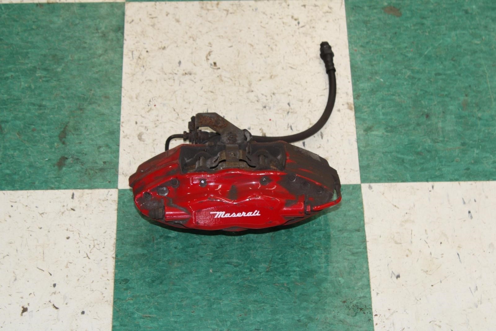 14-17 Ghibli Red Painted Brembo Four Piston Driver Rear Back LH LR Caliper OEM
