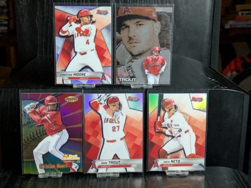 Topps Bowman's Best Christian Moore Mike Trout Zach Neto Angels 5 Card Lot 2025
