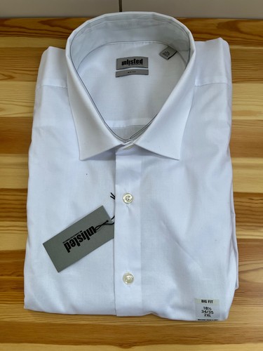Kenneth Cole Unlisted Camicia Uomo Slim Fit - Colore Rosa - Collo Aperto Con Sostegni - 16-16.5 34-35 - 2