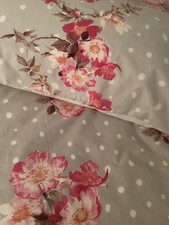 Copripiumino matrimoniale Country Diary, 2 federe, floreale/pois, ottime condizioni