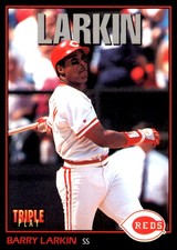 Barry Larkin 1993 Triple Play #31 Reds MLB READ FREE SHIPPING AutographDen