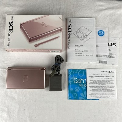 NICE Nintendo DS Lite Metallic Rose Pink Handheld System USG-001 Complete Box