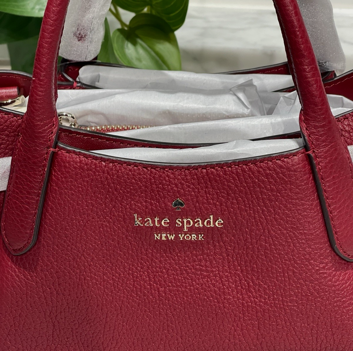 KATE SPADE DUMPLING SMALL SATCHEL CROSSBODY SHOULDER BAG TOTE RED