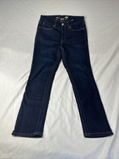 Seven7 Tummyless High Rise Skinny Jeans Women  s Sz 10 Dark Blue Denim Stretch 1