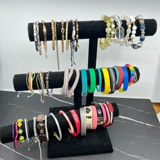 Bulk Wearable Jewelry Lot 47 Pcs 0.802 lbs Mixed Bracelet Craft Fashion Resale