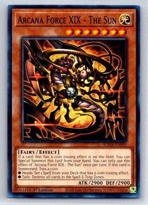 Arcana Force XIX - The Sun SUDA-EN005 Supreme Darkness Yu-Gi-Oh LP
