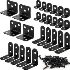 26 Pack Stainless Steel L Brackets 3 Sizes 90 Degree Corner Braces Screws