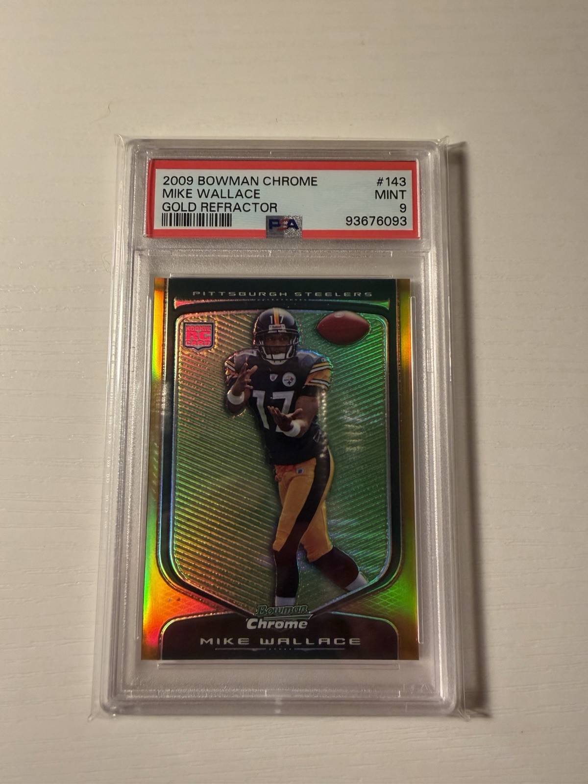 Mike Wallace Bowman Chrome #143 Gold Refractor