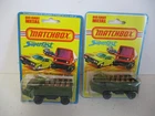 Matchbox Lesney Superfast 2X SF54 Personnel Carrier- 2 window colors, carded