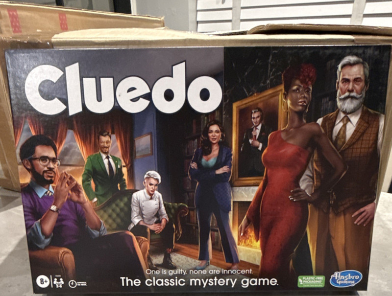 Hasbro Cluedo Board Game Plastic-Free Packaging 2+ Players Ages 8+
