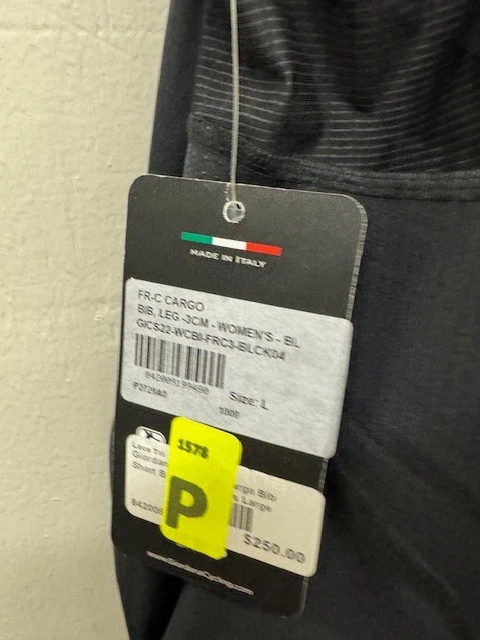 Giordana Cycling Short Women's FR-C Cargo BIB Leg 3CM Black-G1CS22 -LARGE*New - Image 3 of 4