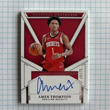 AMEN THOMPSON 2024-25 NATIONAL TREASURES PEERLESS A AUTO /75 Q5498