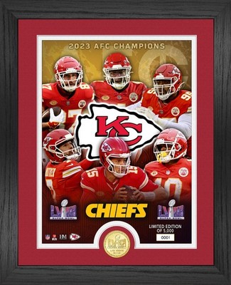 Kansas City Chiefs NFL AFC Champions 2024 Team Bild mit Medallie