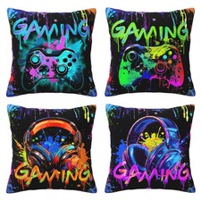 Gamer Gifts Pillow Cover Case Set of 2 for Teen Boys, Gaming Throw Pillow Cas...