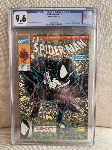 Spider-Man #13 (1991) CGC 9.6 Graded White Pages /Classic Todd Macfarlane Cover