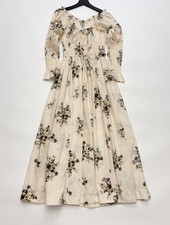 Women Doen Cotton Square Neck Floral A-line Midi Dress