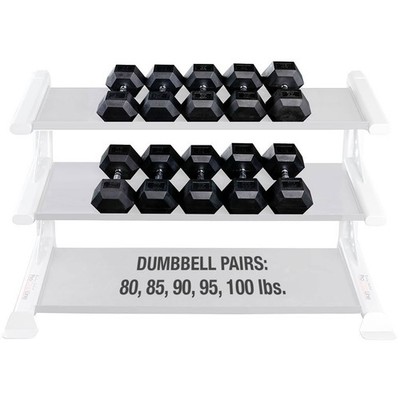 Body-Solid Rubber Coat Hex Dumbbell Sets
