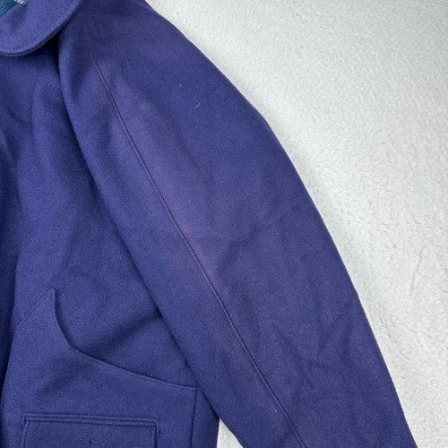 Vintage Woolrich Woman Wool Button Up Coat Women's XXL Plaid Lined Made USA - Picture 6 of 10