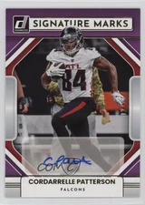 2022 Panini Donruss Signature Marks Purple /10 Cordarrelle Patterson #SM-CP Auto