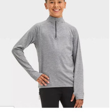 Boys' Soft Stretch 1/4 Zip Layered Sweatshirt - All In Motion XL 14 