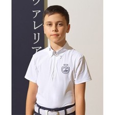 Cavalleria Toscana Tournament Shirt CT HORSE and RIDER Jersey - White Size 6