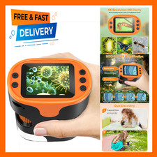 Kids Digital Microscope STEM Toy, 32GB Card, Complete Science Gift Kit for Ages