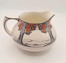 Klassischer Art Deco Krone Herzog ORANGENBAUM Sahnek&auml;nnchen mit handgefertigter Dekoration