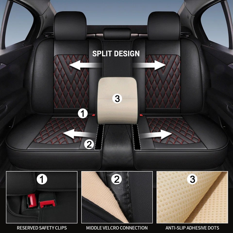 Car 5-Seat Cover PU Leather Full Set Cushion Pad For BMW X1 2013-2022 Foto 4 de 4