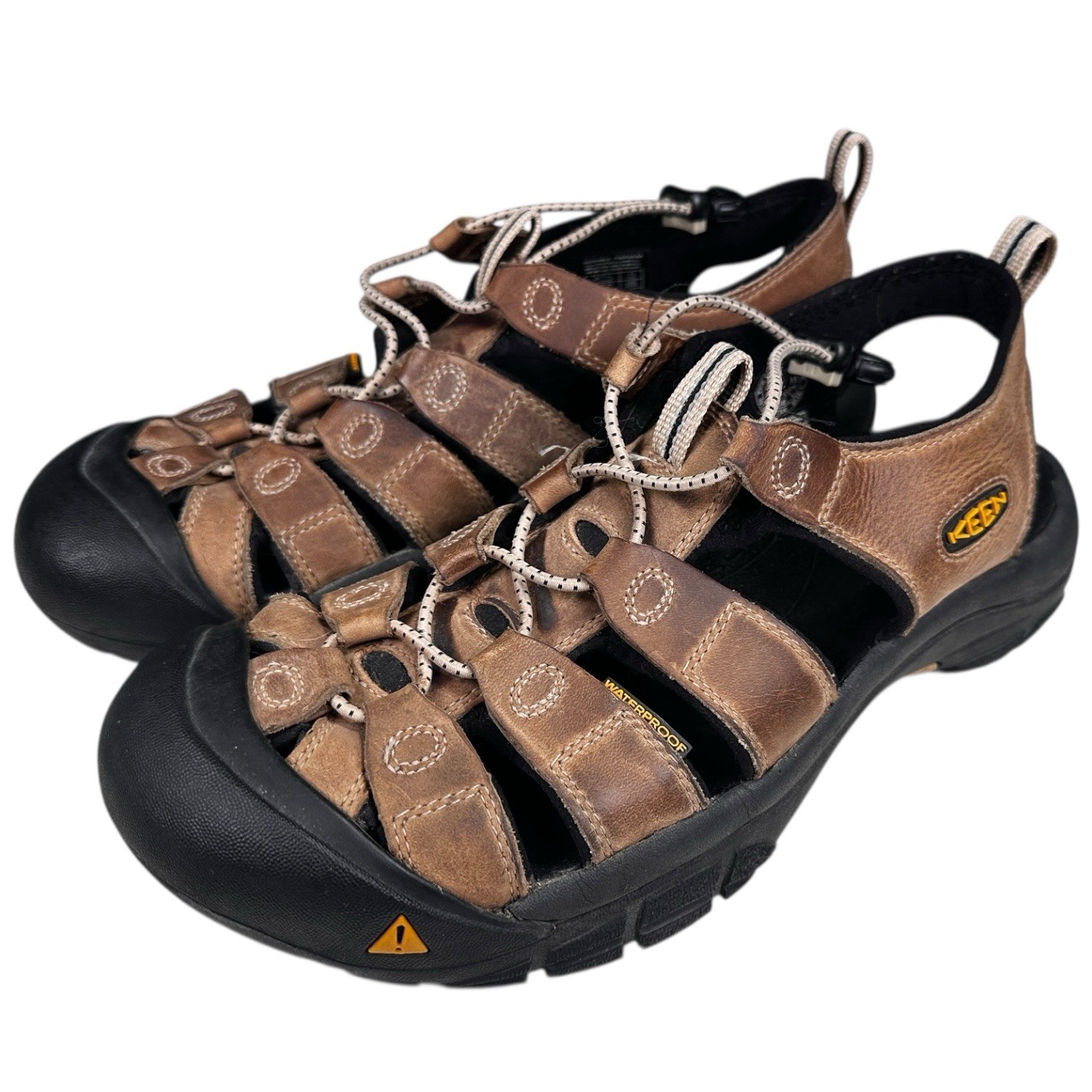 Sandali da uomo KEEN Newport in pelle marrone impermeabili scarpe da trekking 1012200 taglia 9 5