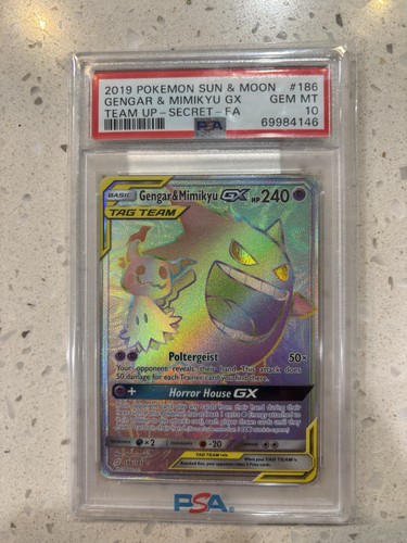 Gengar & Mimikyu-GX graded PSA 10 for sale on eBay