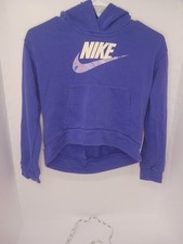 Nike Bluish Purple Kids Hoodie with Iconic Swoosh Size M Girls