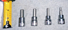 Four 3/8" Drive Craftsman HEX BIT Sockets - 3/8", 5/16", 1/4" & 3/16"