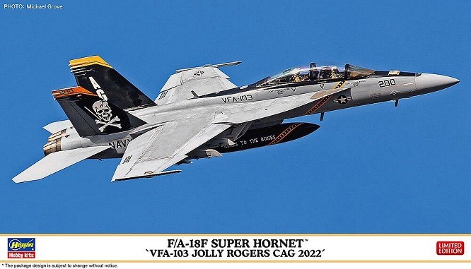 Hasegawa 2458 - 1/72 FA-18F Super Hornet, VFA-103 Jolly Rogers VAG002022 - New