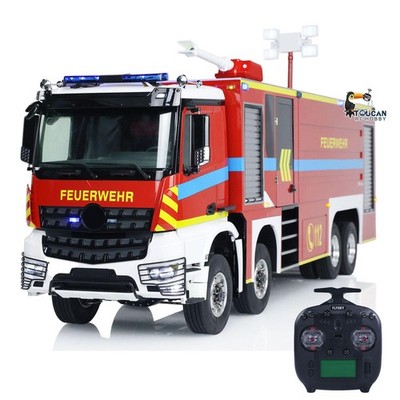 8x8 1/14 RC Fire Fighting Truck Radio Control Fire Car Metal Chassis Light Sound