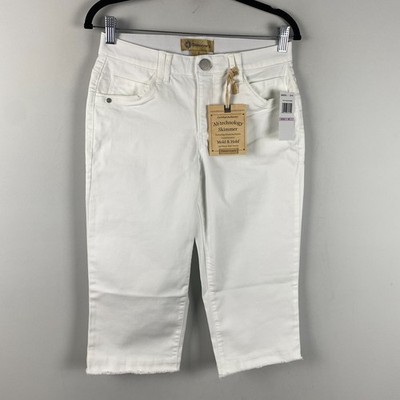 Democracy Ab Technology Skimmer Jeans Size 6 White Cropped Stretch