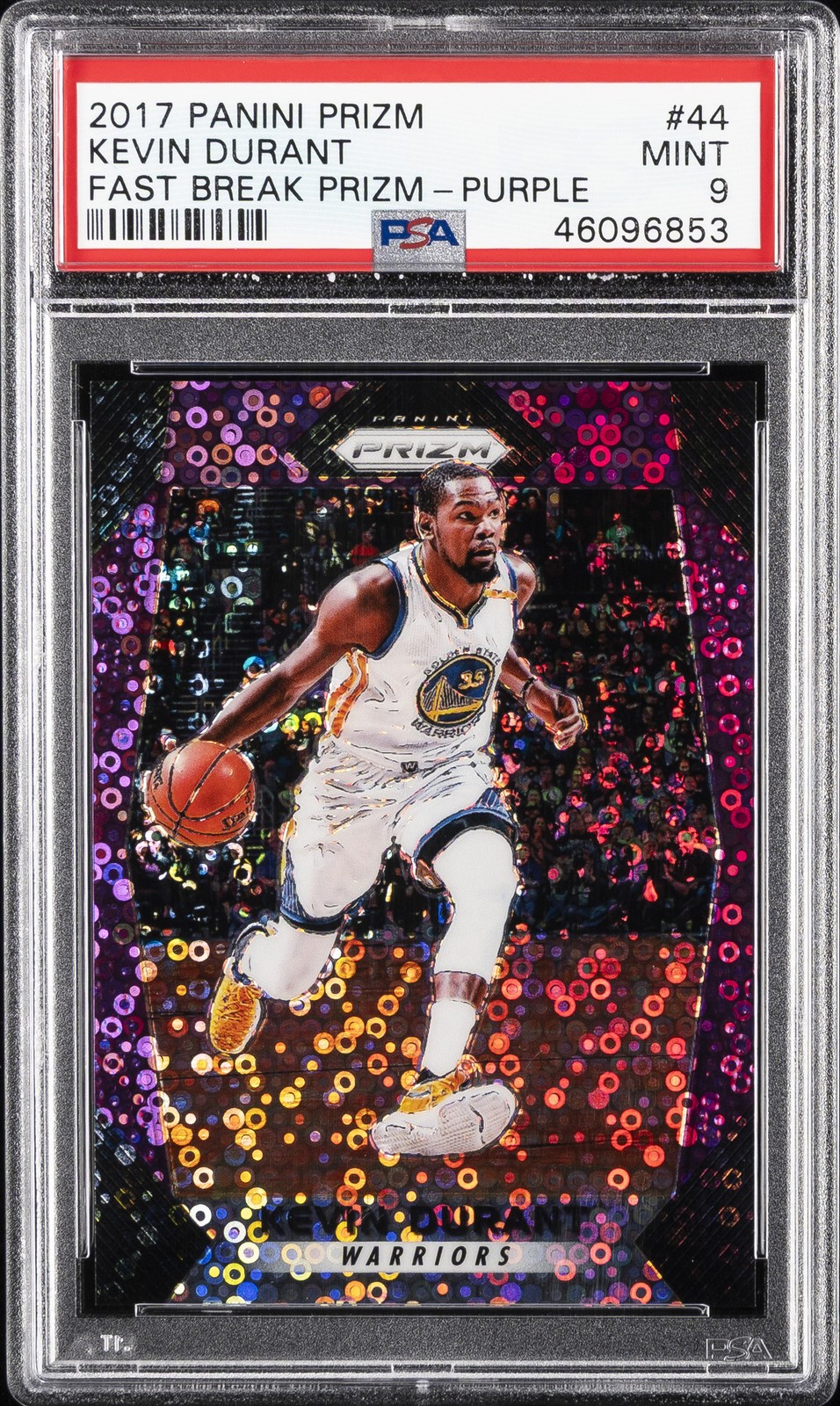 2017 Panini PANINI PRIZM FAST BREAK PRIZM-PURPLE #44 Kevin Durant front