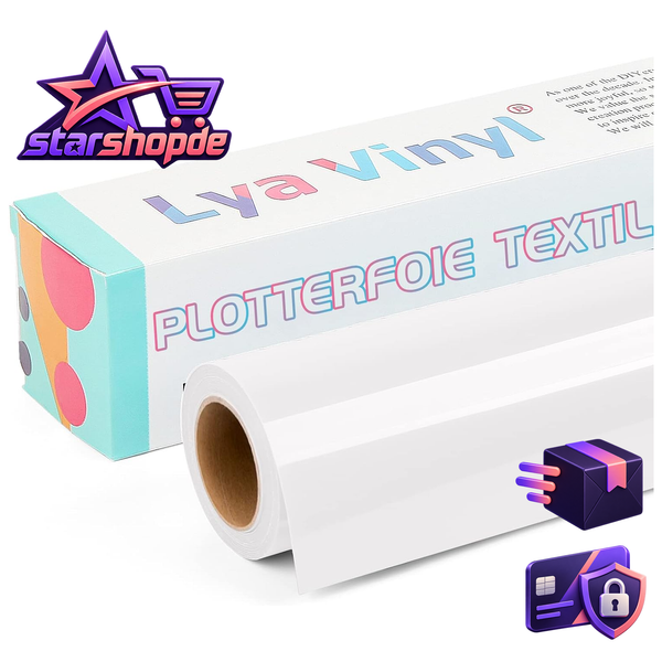 Plotterfolie Textil Weiß 30,5Cm × 305Cm Flexfolie FüR Cricut Silhouette Cameo-image